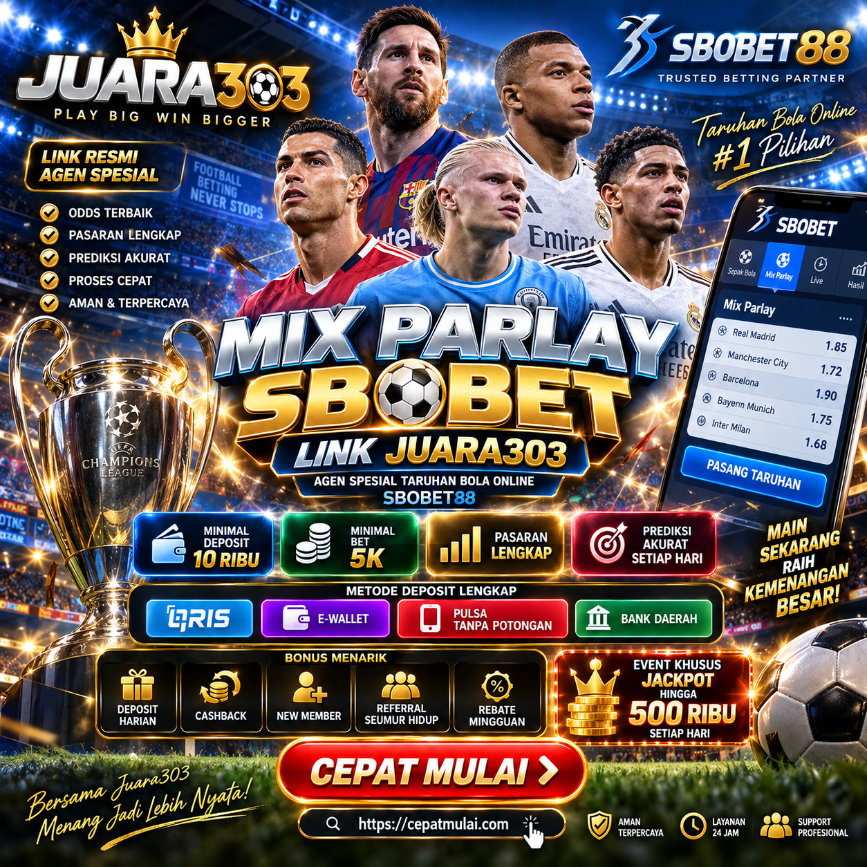 MIX PARLAY SBOBET ☄️ Link Juara303 Agen Spesial Taruhan Bola Online Sbobet88